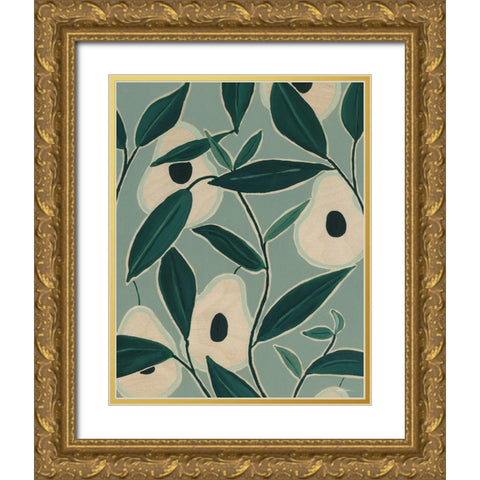 Monochrome Avacodos Gold Ornate Wood Framed Art Print with Double Matting by Robinson, Carol