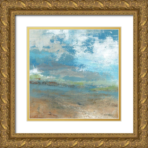 Clouds on the Ocean Gold Ornate Wood Framed Art Print with Double Matting by Robinson, Carol