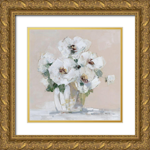 Soft Whites II Gold Ornate Wood Framed Art Print with Double Matting by Swatland, Sally