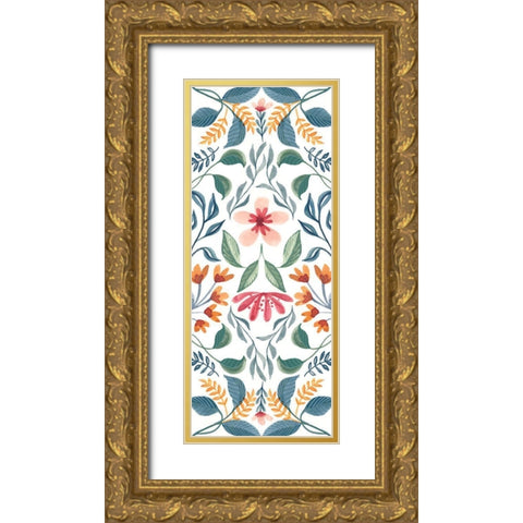 Folk Panel II Gold Ornate Wood Framed Art Print with Double Matting by Brockmon, Kristen