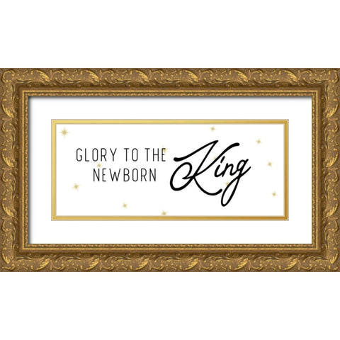 Glory Gold Ornate Wood Framed Art Print with Double Matting by CAD Designs