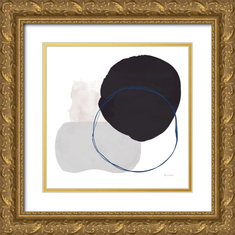 Abstract Thought Gold Ornate Wood Framed Art Print with Double Matting by Santiago, Daniela
