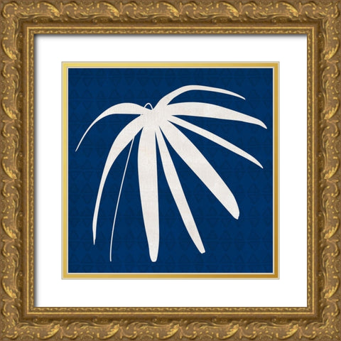Midnight Palm II Gold Ornate Wood Framed Art Print with Double Matting by Jill, Susan