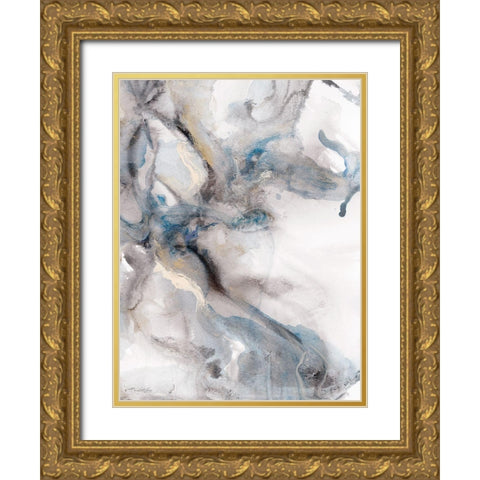 Marble Trance Gold Ornate Wood Framed Art Print with Double Matting by Chang, Stella
