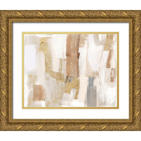Gold Quartz I Gold Ornate Wood Framed Art Print with Double Matting by Jill, Susan