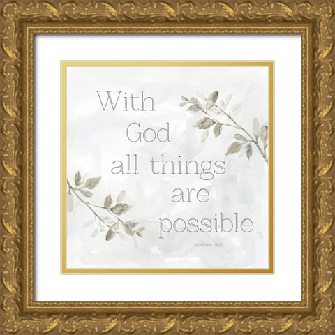 All Things Gold Ornate Wood Framed Art Print with Double Matting by Robinson, Carol