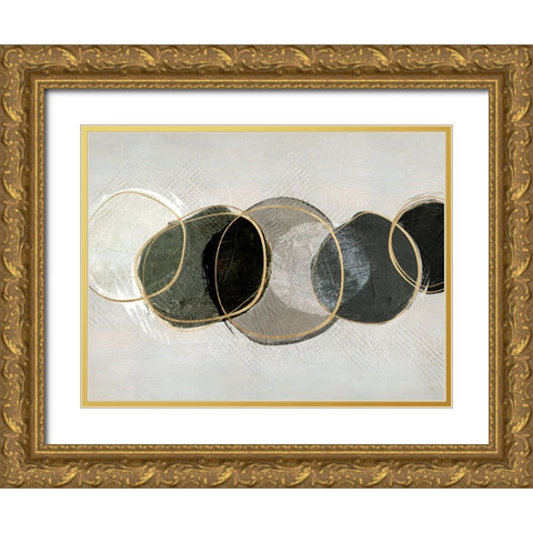 River Rock Gold Ornate Wood Framed Art Print with Double Matting by Jill, Susan