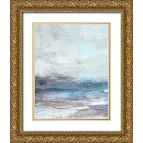 Valle Azzurra Gold Ornate Wood Framed Art Print with Double Matting by Butler, John