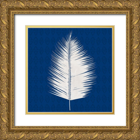 Midnight Palm III Gold Ornate Wood Framed Art Print with Double Matting by Jill, Susan