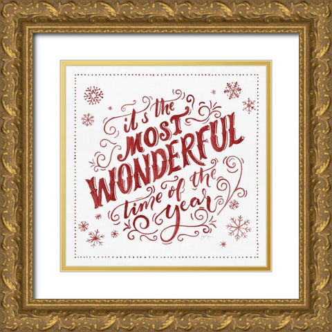 Most Wonderful Gold Ornate Wood Framed Art Print with Double Matting by Tava Studios