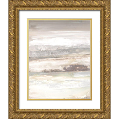 Neutral September Sky Gold Ornate Wood Framed Art Print with Double Matting by Nan