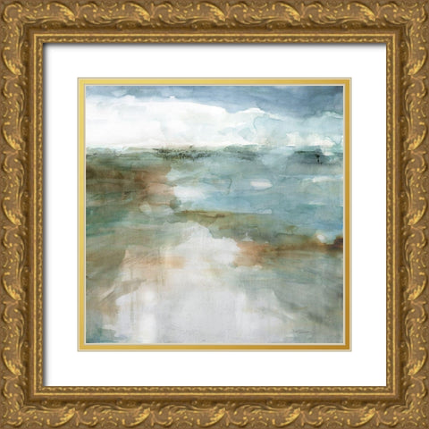 Lights Echo II Gold Ornate Wood Framed Art Print with Double Matting by Robinson, Carol