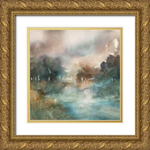 Resilient Light Gold Ornate Wood Framed Art Print with Double Matting by Robinson, Carol