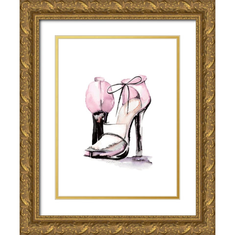 Loafer Heel Gold Ornate Wood Framed Art Print with Double Matting by Chang, Stella