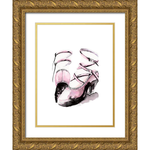 Strappy Platform Gold Ornate Wood Framed Art Print with Double Matting by Chang, Stella