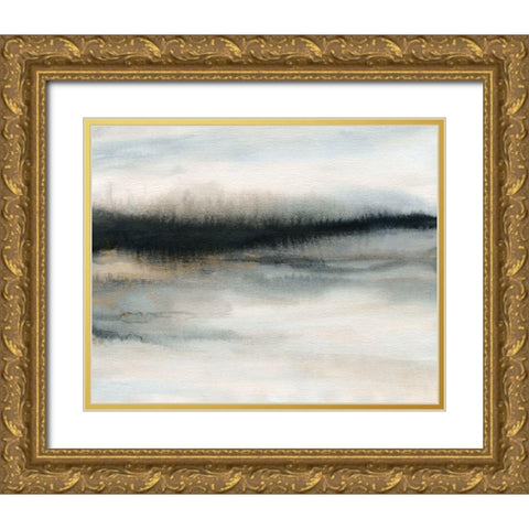 Reaching Dusk Gold Ornate Wood Framed Art Print with Double Matting by Robinson, Carol