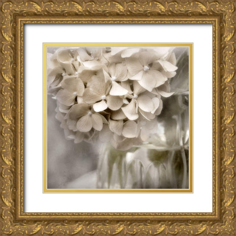 Sugar Hydrangea II Gold Ornate Wood Framed Art Print with Double Matting by Weisz, Irene