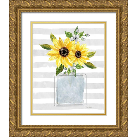Sunflower Perfume I Gold Ornate Wood Framed Art Print with Double Matting by Robinson, Carol