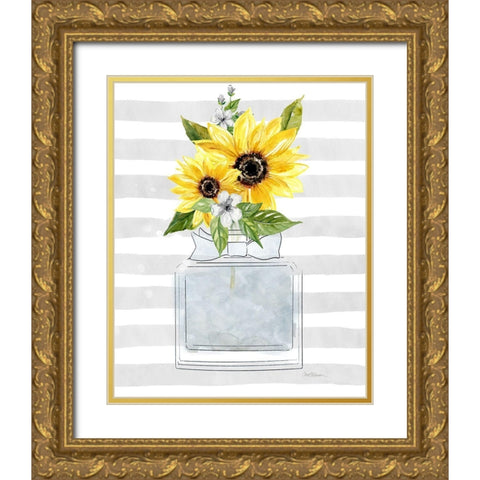 Sunflower Perfume II Gold Ornate Wood Framed Art Print with Double Matting by Robinson, Carol