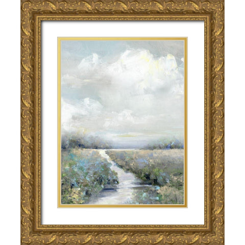 Peninsula Path Gold Ornate Wood Framed Art Print with Double Matting by Swatland, Sally