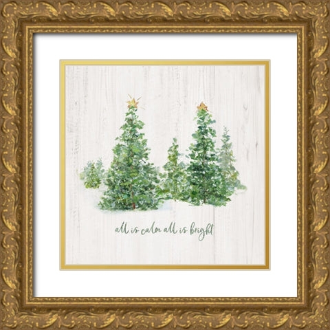 All is Calm Gold Ornate Wood Framed Art Print with Double Matting by Swatland, Sally