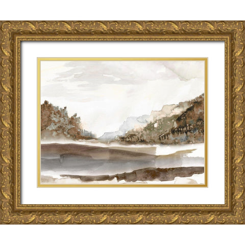 Mountain Time Gold Ornate Wood Framed Art Print with Double Matting by Robinson, Carol