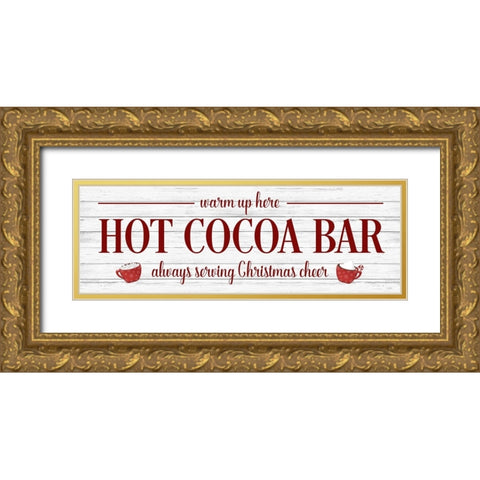 Hot Cocoa Bar Gold Ornate Wood Framed Art Print with Double Matting by Carpentieri, Natalie
