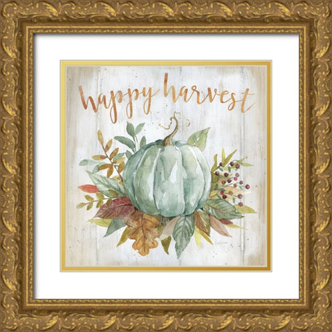 Harvest Blessings I Gold Ornate Wood Framed Art Print with Double Matting by Finn, Livi