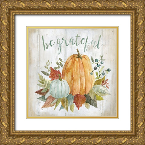 Harvest Blessings II Gold Ornate Wood Framed Art Print with Double Matting by Finn, Livi