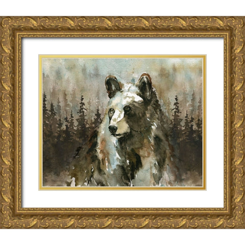 Lodge Twilight II Gold Ornate Wood Framed Art Print with Double Matting by Robinson, Carol