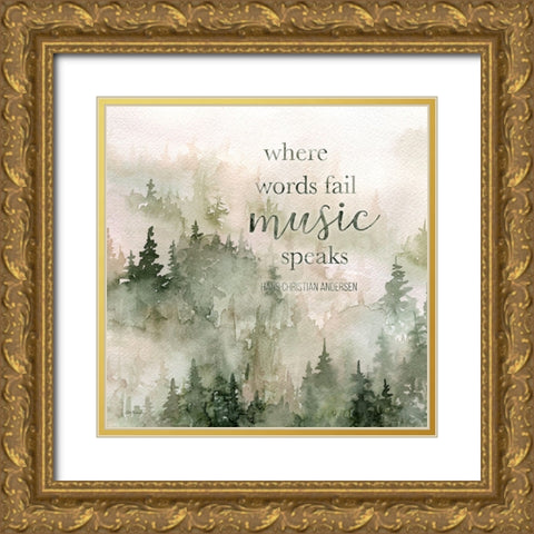 Music of the Mountains II Gold Ornate Wood Framed Art Print with Double Matting by Robinson, Carol