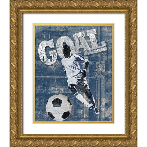 Goal Scorer Gold Ornate Wood Framed Art Print with Double Matting by Craven, Katrina