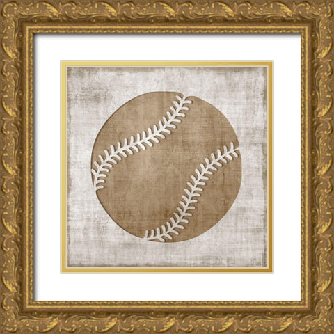 Play Ball Gold Ornate Wood Framed Art Print with Double Matting by Carpentieri, Natalie
