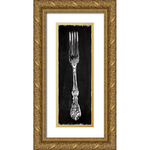 Fork Gold Ornate Wood Framed Art Print with Double Matting by Robinson, Carol
