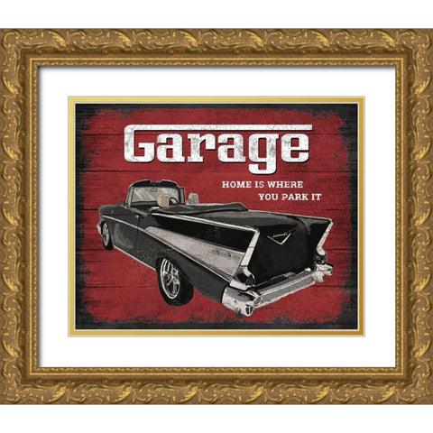 The Garage Gold Ornate Wood Framed Art Print with Double Matting by Knutsen, Conrad