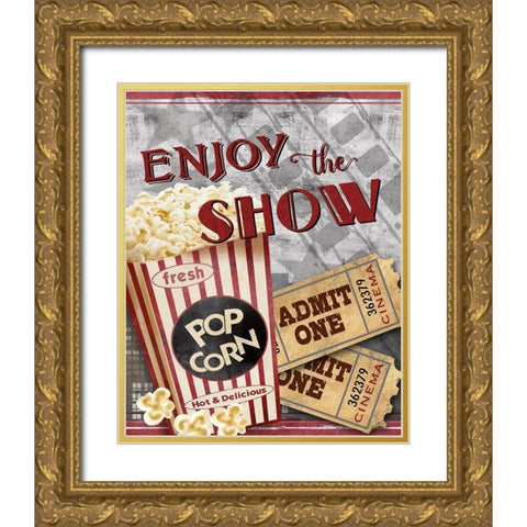 Movie Night I Gold Ornate Wood Framed Art Print with Double Matting by Knutsen, Conrad