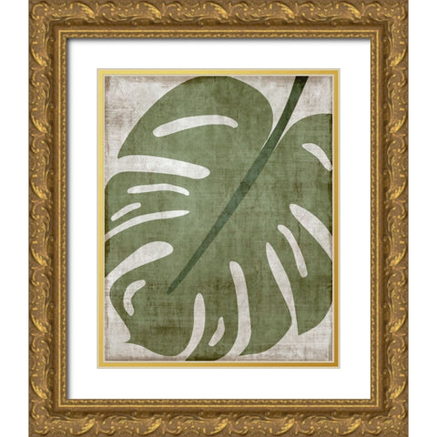 Island Greenery II Gold Ornate Wood Framed Art Print with Double Matting by Carpentieri, Natalie