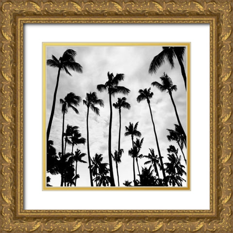 Palm Skies Gold Ornate Wood Framed Art Print with Double Matting by Carpentieri, Natalie
