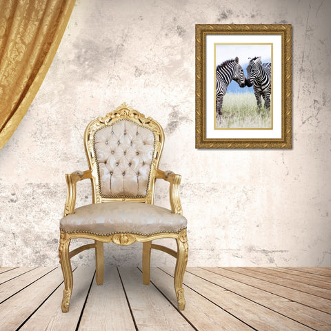 African Affection Gold Ornate Wood Framed Art Print with Double Matting by Delimont, Danita