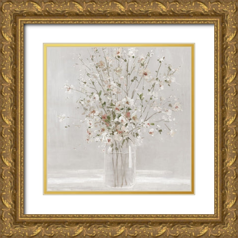 Spring Cherry Blossoms Gold Ornate Wood Framed Art Print with Double Matting by Swatland, Sally