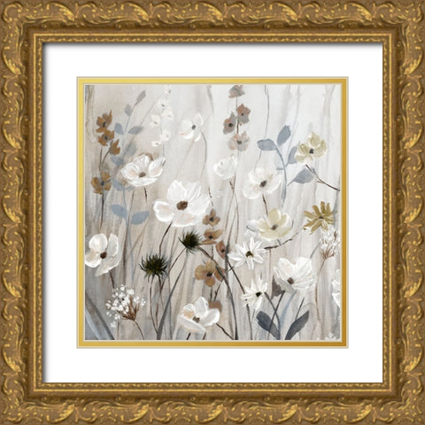 Meadow Mist I Gold Ornate Wood Framed Art Print with Double Matting by Nan