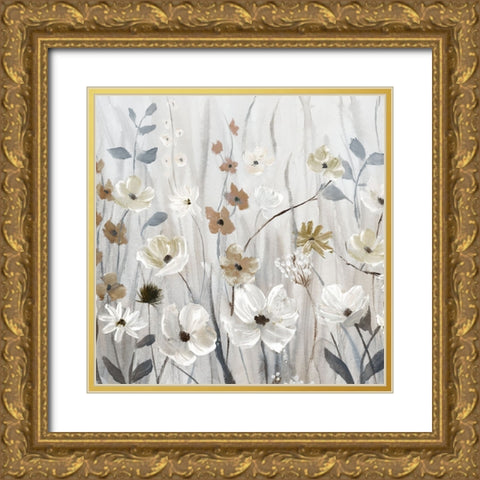 Meadow Mist II Gold Ornate Wood Framed Art Print with Double Matting by Nan