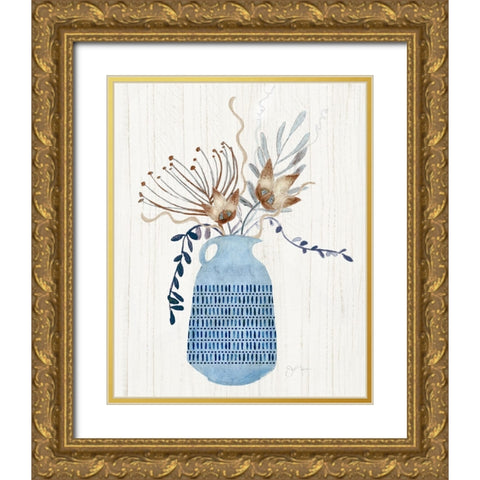 Boho Arrangement I Gold Ornate Wood Framed Art Print with Double Matting by Tava Studios