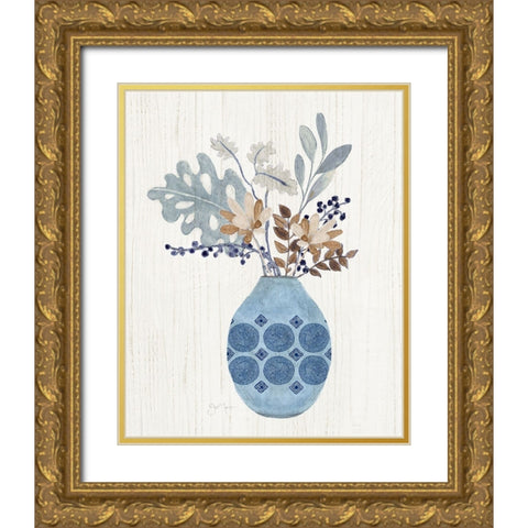 Boho Arrangement II Gold Ornate Wood Framed Art Print with Double Matting by Tava Studios