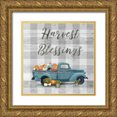 Harvest Truck I Gold Ornate Wood Framed Art Print with Double Matting by Nan