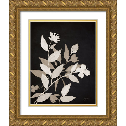Midnight Silhouette I Gold Ornate Wood Framed Art Print with Double Matting by Tava Studios