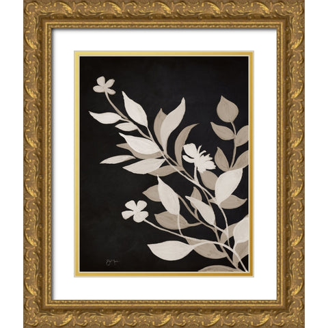 Midnight Silhouette II Gold Ornate Wood Framed Art Print with Double Matting by Tava Studios