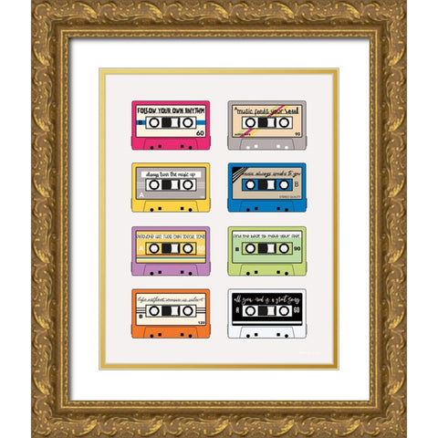 Musical Inspiration Gold Ornate Wood Framed Art Print with Double Matting by Santiago, Daniela