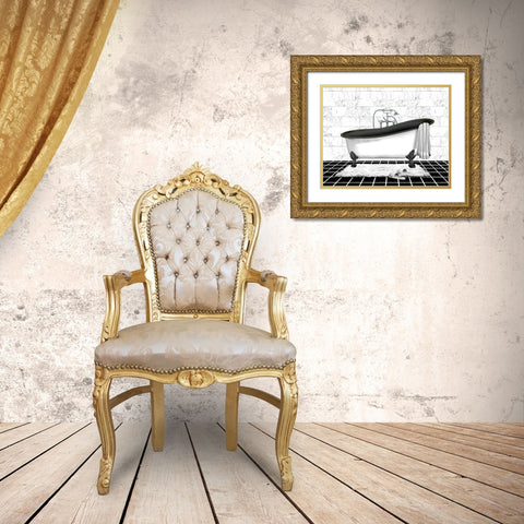 Modern Bath II Gold Ornate Wood Framed Art Print with Double Matting by Knutsen, Conrad
