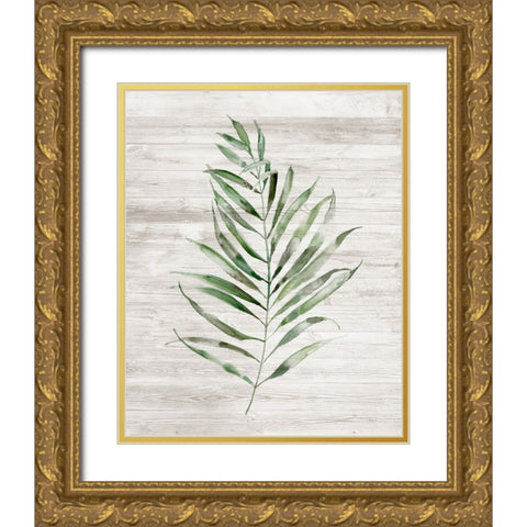 Tropic Frond II Gold Ornate Wood Framed Art Print with Double Matting by Nan